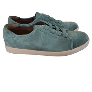 Vionic Jean Suede Blue Low top slip on sneakers walking shoes size 8.5